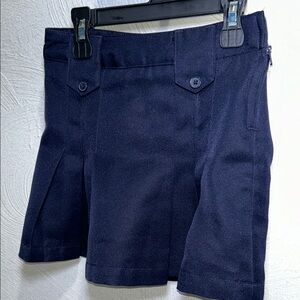 Chic Navy Pleated Skirt